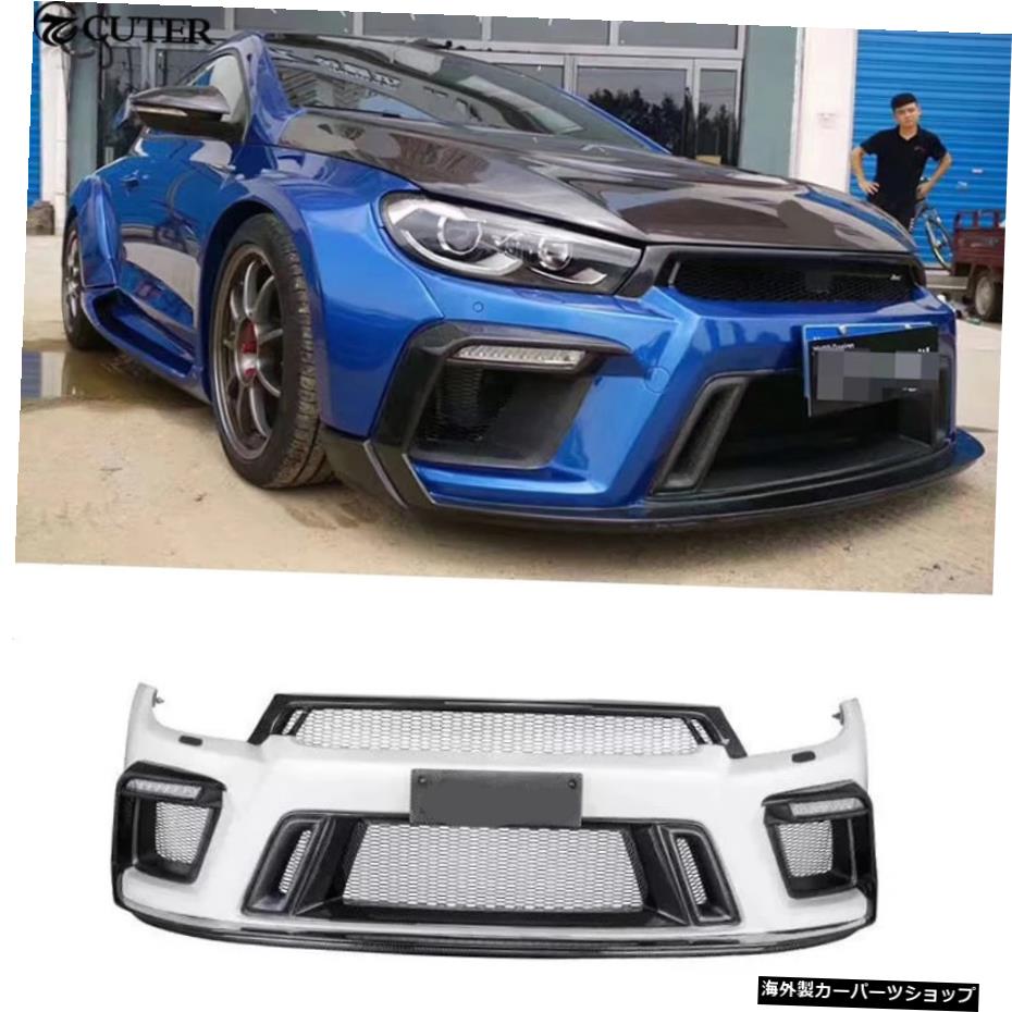 カーボンファイバー+FrpワイドカーボディキットフォルクスワーゲンVwシロッコアスペックボディキット09-15用未塗装フロントリアバンパーサイドスカート Carbon Fiber + Frp Wide Car Body Kit Unpainted Front Rear Bumper Side Skirts for Volkswagen Vw Scir【並行輸入品】｜Us Custom Parts Shop USDM