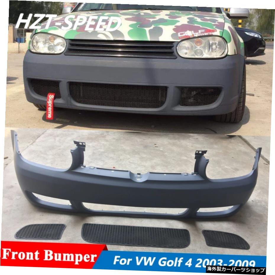 未塗装PP素材車体キットフロントバンパーVWゴルフ4MK4モデルチェンジR32スタイル2003-2009 Unpainted PP Material Car Body Kit Front Bumper For VW Golf 4 MK4 Facelift R32 Style 2003-2009【並行輸入品】