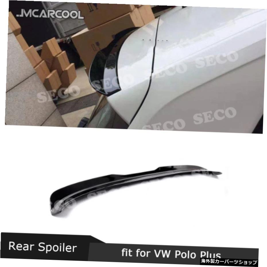 フォルクスワーゲンVWポロプラススポイラー2019カースタイリング用ABSリアルーフスポイラーバックウィンドウウィング ABS Rear Roof Spoiler Back Window Wings for Volkswagen VW Polo Plus Spoiler 2019 Car styling【並行輸入品】