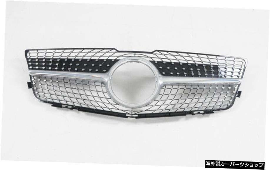 【2008-2012シルバー】メルセデスベンツGLKX2042008-2015用カースタイリングミドルグリルABSプラスチックシルバーブラックフロントバンパーグリルオートセンターグリルGT 【2008-2012silver】For Mercedes-Benz GLK X204 2008-2015 Car styling Middle grille 【並行輸入品】