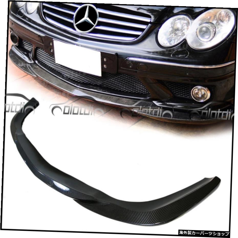 メルセデスベンツW209CLK55用カーボンファイバーフロントバンパーリップスポイラースプリッター Carbon Fiber Front Bumper Lip Spoiler Splitter For Mercedes Benz W209 CLK55【並行輸入品】