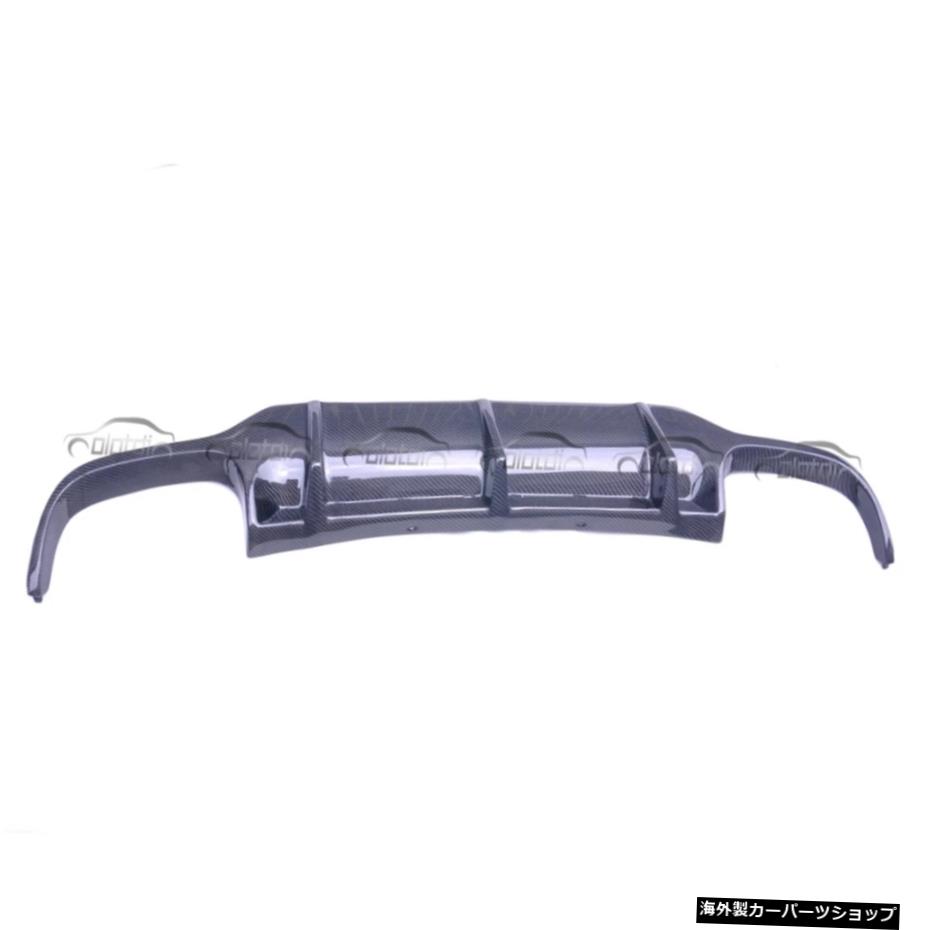 2009-2012年メルセデスベンツR230SL63AMGリアバンパーリップカーボンファイバーディフューザークワッドエキゾーストチップ For 2009-2012 MERCEDES BENZ R230 SL63AMG Rear Bumper Lip Carbon Fiber Diffuser Quad Exhuast Tips【並行輸入品】