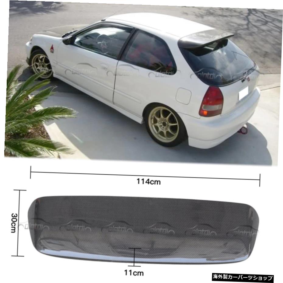 HONDAK83ドア用カーボンファイバーリアルーフウィングトランクスポイラーブーツ1996-2000SPOON Carbon Fiber Rear Roof Wing Trunk Spoiler Boot For HONDA K8 3 Door 1996-2000 SPOON【並行輸入品】