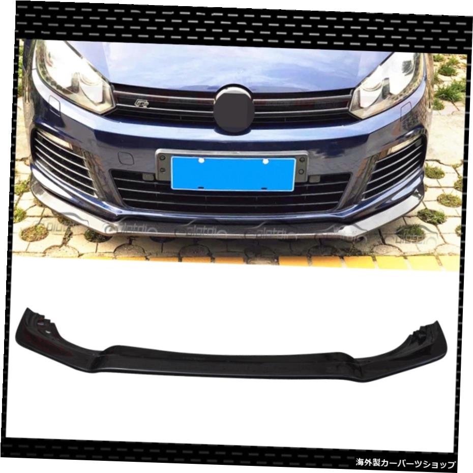 VW MK6 Golf 6 R20フロントバンパーリップロアスポイラーカーボンファイバーカースタイリング For VW MK6 Golf 6 R20 Front Bumper Lip Lower Spoiler Carbon Fiber Car Styling【並行輸入品】