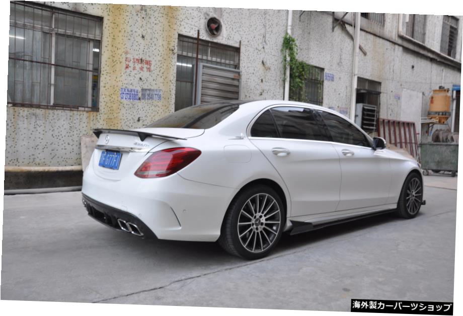 メルセデスベンツW205W213用カーボンファイバーサイドスカートエクステンションエプロンウィングレット Carbon Fiber Side Skirt Extensions Aprons Winglets For Mercedes Benz W205 W213【並行輸入品】