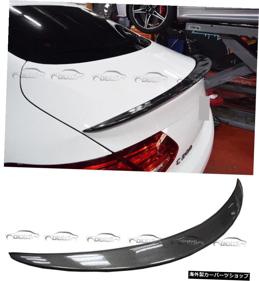 メルセデスベンツCクラスW205AMG2DRクーペ用カーボンファイバーリアトランクリップスポイラーウィング Carbon Fiber Rear Trunk Lip Spoiler Wing For Mercedes Benz C Class W205 AMG 2DR Coupe【並行輸入品】