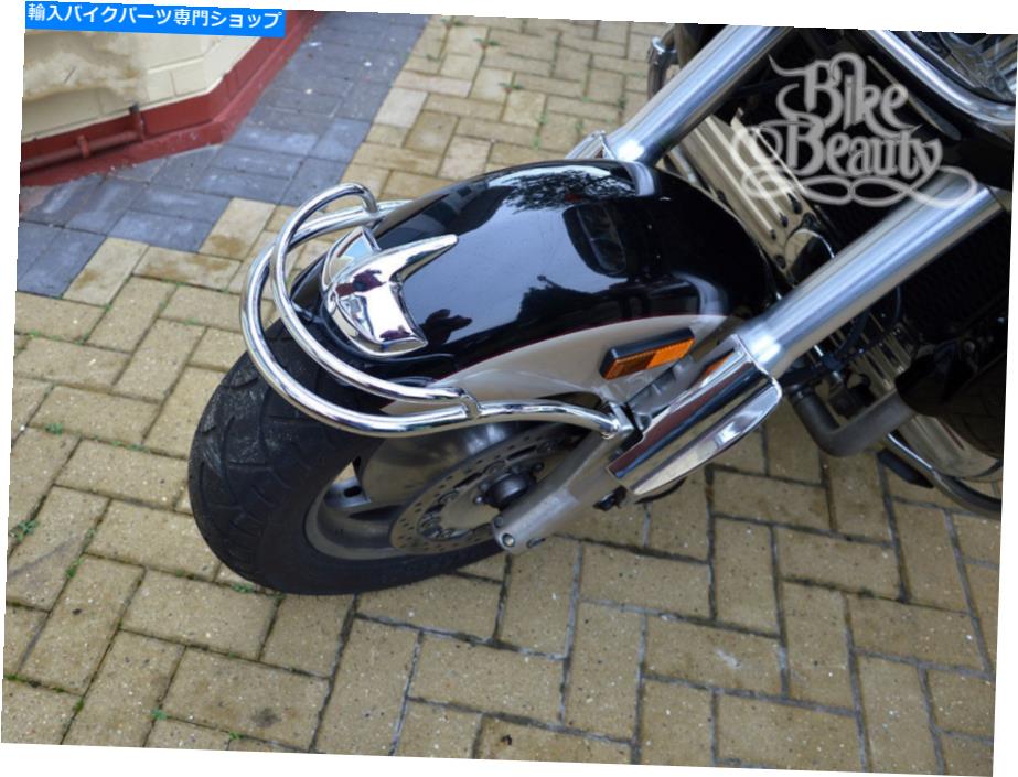 Front Fender ホンダF6C Valkyrie GL 1500 C＆Interstate Chromeフロントフェンダーバンパーレールトリム HONDA F6C VALKYRIE GL 1500 C & INTERSTATE CHROME FRONT FENDER BUMPER RAIL TRIM【並行輸入品】