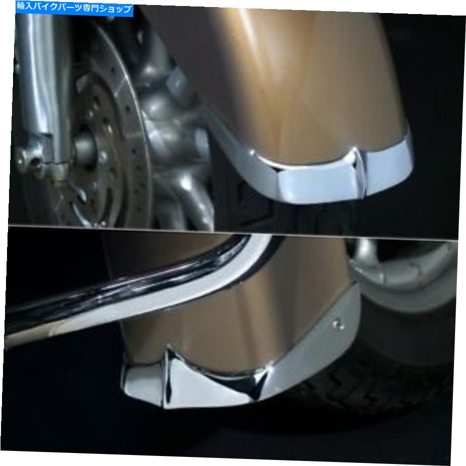 Front Fender Harley-Davidson N7046のためのナショナルサイクルキャストクロムフロントフェンダーのヒント National Cycle Cast Chrome Front Fender Tips for Harley-Davidson N7046【並行輸入品】