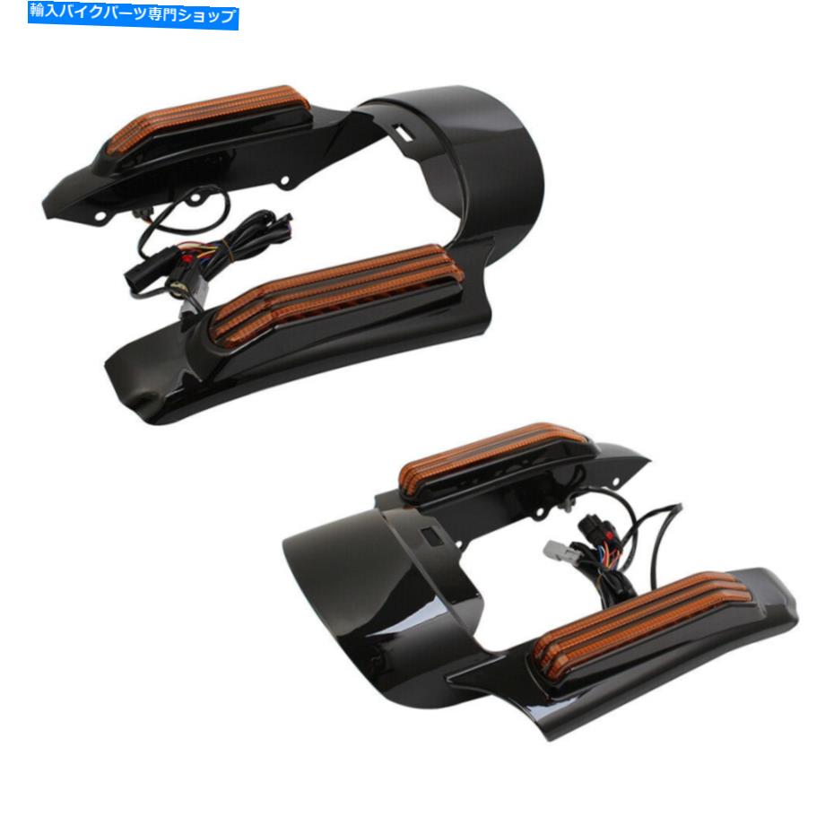 Rear Fender リアフェンダーの伸びのフィラー筋膜はハーレーツーリングロードキンググライドのためのライトを導きました Rear Fender Extension Filler Fascia LED Light For Harley Touring Road King Glide【並行輸入品】