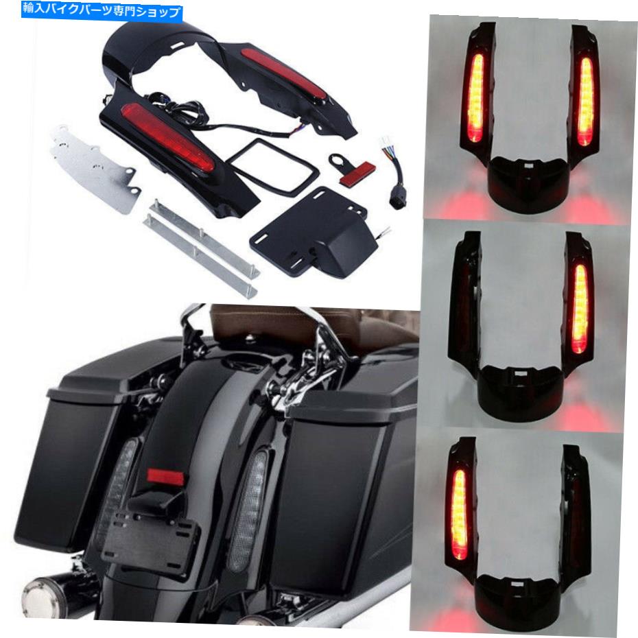 Rear Fender ハーレーロードグライドカスタムFltrx 09-13 12 LED Rear Fender Extension Fascia Fit For Harley Road Glide Custom FLTRX 09-13 12【並行輸入品】
