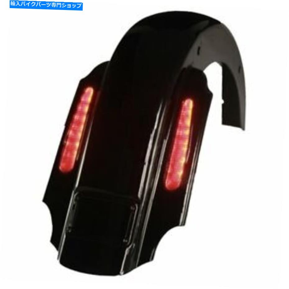 Rear Fender 1997年から2008年のledライトが付いているCVOストレッチリアフェンダー CVO Stretched Rear Fender with LED Lights for 1997-2008 Harley Davidson Touring【並行輸入品】
