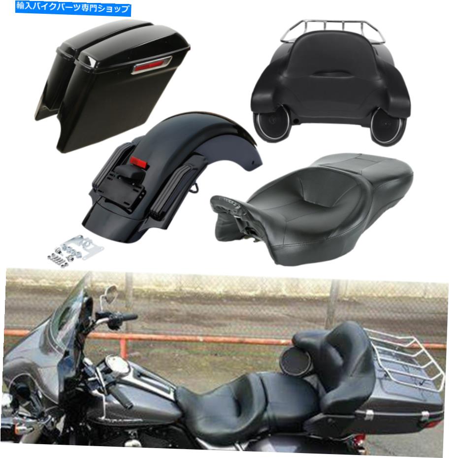 Rear Fender トランクサドルバッグリアフェンダーシートフィットハーレーツアーパックストリートグライド14-21 20 Trunk Saddlebags Rear Fender Seat Fit For Harley Tour Pak Street Glide 14-21 20【並行輸入品】