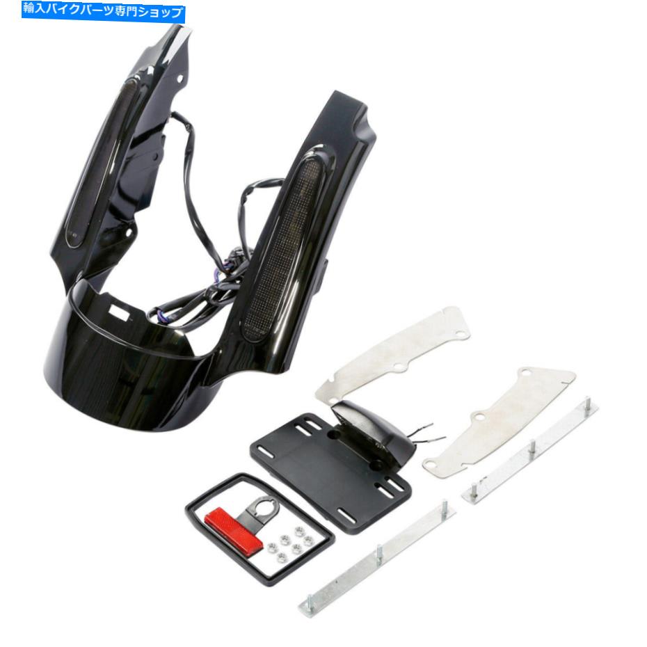 Rear Fender リアフェンダー筋膜煙レンズ赤いライトフィットハーレーツーリングロードグライド09-13 Rear Fender Fascia Smoke Lens Red Light Fit For Harley Touring Road Glide 09-13【並行輸入品】