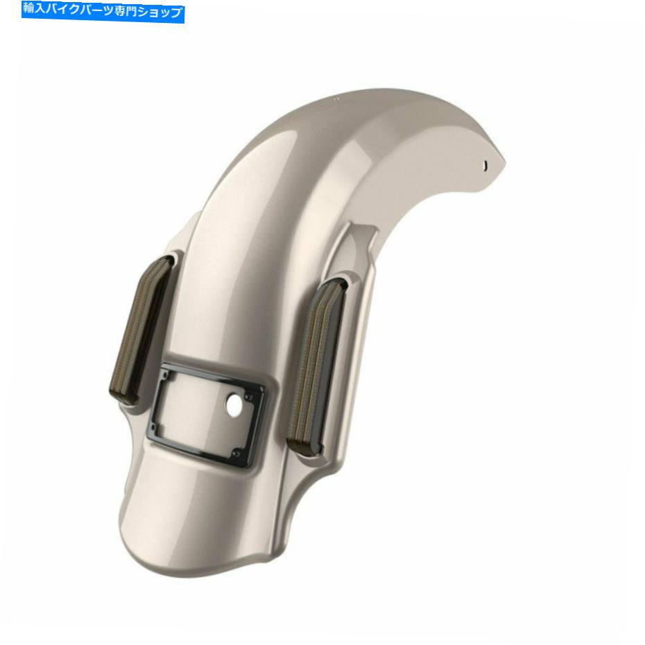 Rear Fender 2014+ハーリーのためのAdvanBlack Silver Fortune Dominatorストレッチリアフェンダー Advanblack Silver Fortune Dominator Stretched Rear Fender For 2014+ Harley【並行輸入品】