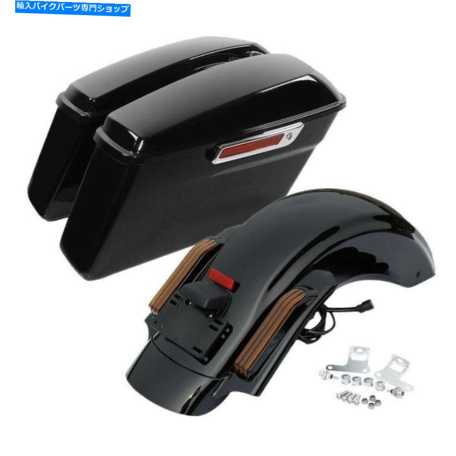 Rear Fender リアフェンダーLEDライトW /サドルバッグのハーレーツーリングロードグライド14-2020 Rear Fender LED Light w/ Saddlebag Fit For Harley Touring Road Glide 14-2020【並行輸入品】
