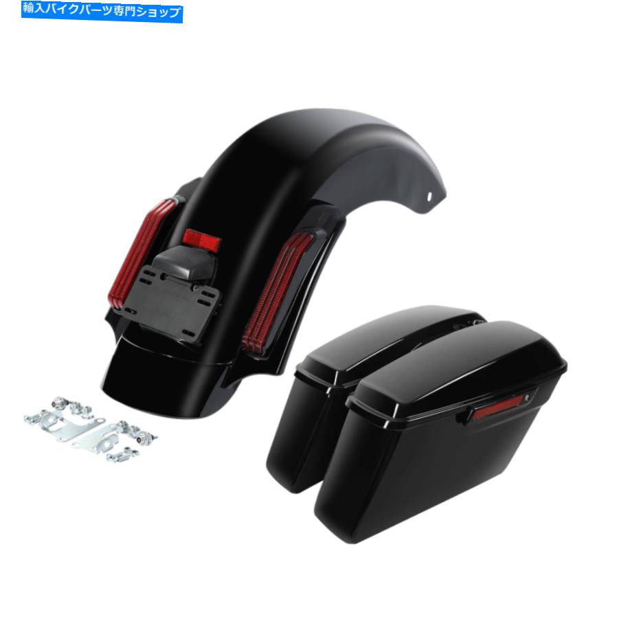 Rear Fender ハーレーCVOツーリングロードグライド2014-UP TCMTのためのリアフェンダーのハードサドルバッグフィット Rear Fender Hard Saddlebag Fit For Harley CVO Touring Road Glide 2014-Up TCMT【並行輸入品】