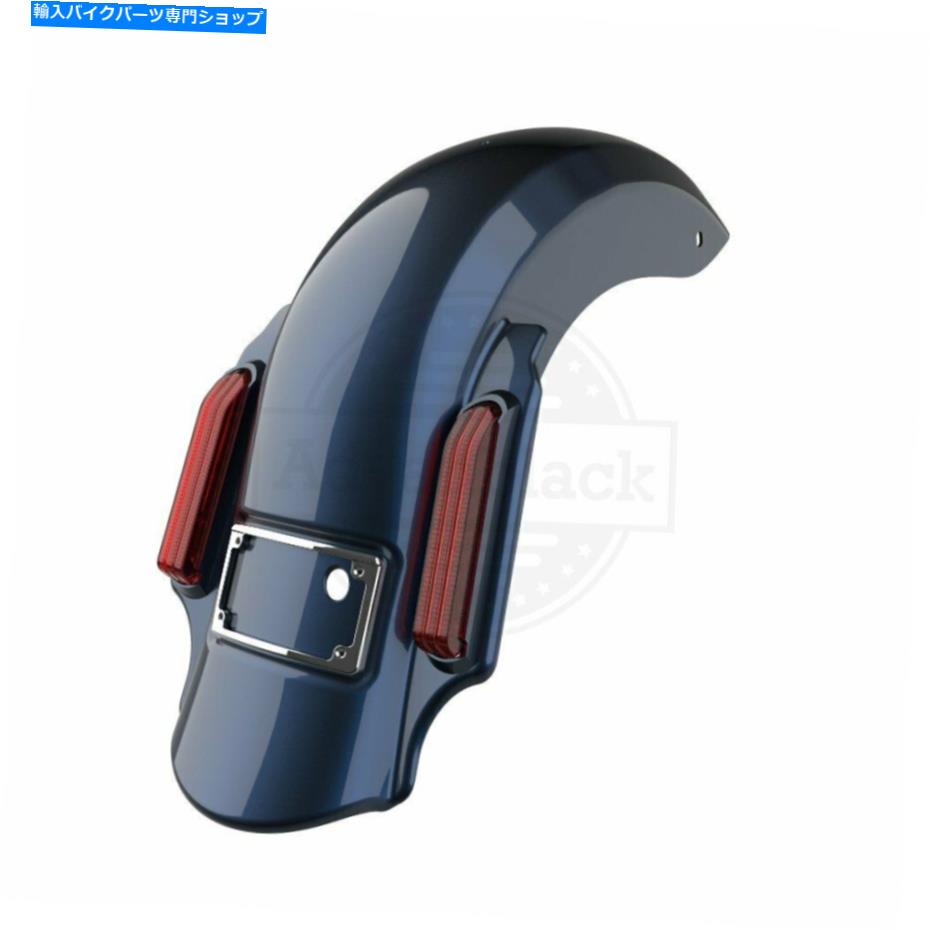 Rear Fender ミッドナイトブルーの支配者の伸縮された拡張リアフェンダーフィット14+ハーレーツーリング Midnight Blue Dominator Stretched Extended Rear Fender Fit 14+ Harley Touring【並行輸入品】