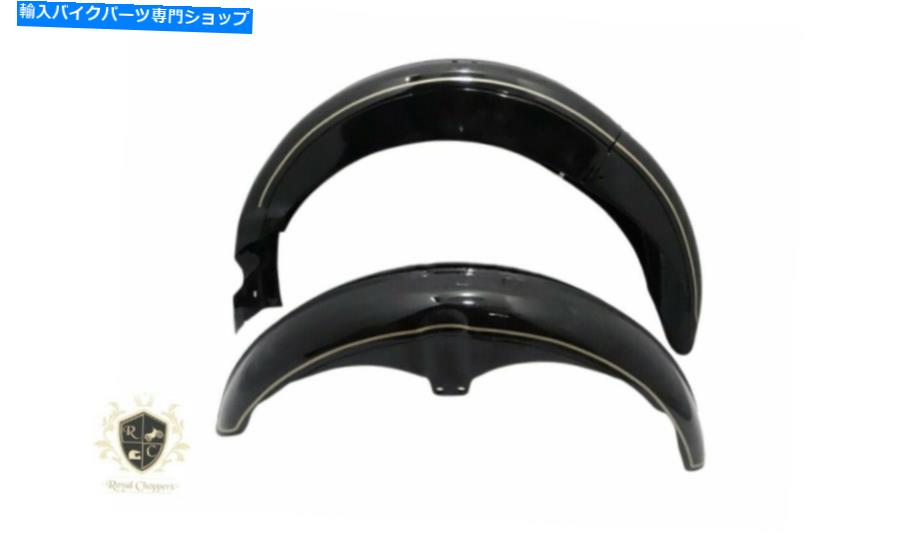 Rear Fender AJS前部と後部黒塗装フェンダーセット(プリドライバー) - (Comptible) Ajs Front And Rear Black Painted Fender Set (Pre-Drilled) -(Comaptible For)【並行輸入品】|Us Custom Parts Shop USDM