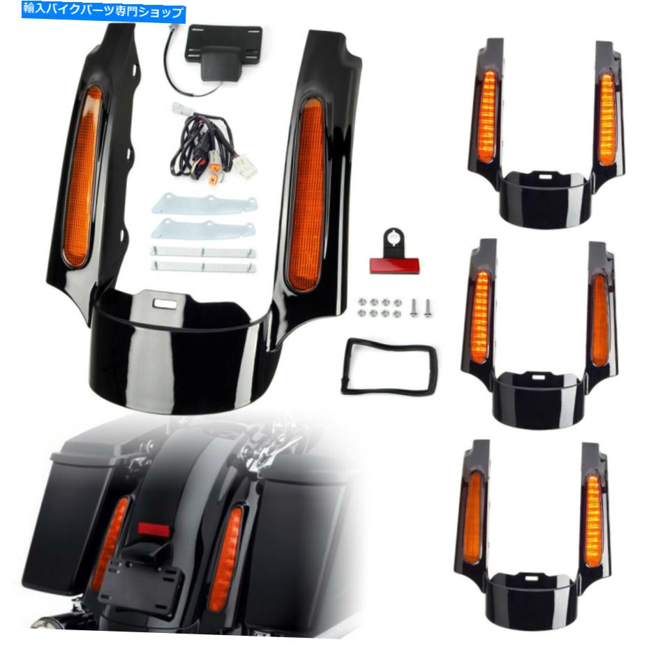 Rear Fender リアフェンダー筋肉LEDライトフィットハーレーツーリングロードキングフルストリートグライドフリード Rear Fender Fascia LED Light Fit Harley Touring Road King FLHR Street Glide FLHX【並行輸入品】