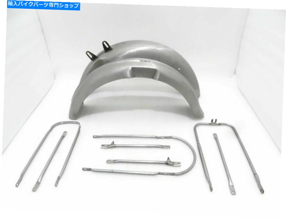 Rear Fender 完全な滞在キットフロントとリアの生の鋼鉄BSA M20を備えたMudguardセット Mudguard Set With Complete Stays Kit Front And Rear Raw Steel BSA M20【並行輸入品】