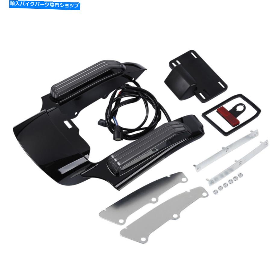 Rear Fender 赤いLEDリアフェンダーXasic煙レンズフィットハーレー2014年後のツーリングモデル Red LED Rear Fender Fascia Smoke lens Fit For Harley 2014-later Touring models【並行輸入品】