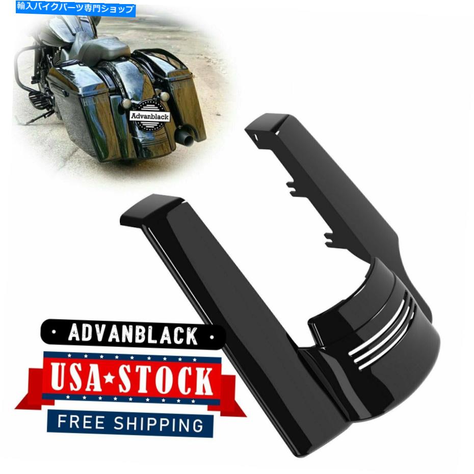 Rear Fender 2009+ハーレーツーリングのための1鮮やかな黒の伸縮されたリアフェンダー拡張 2 into 1 Vivid black Stretched Rear Fender Extension For 2009+ Harley Touring【並行輸入品】