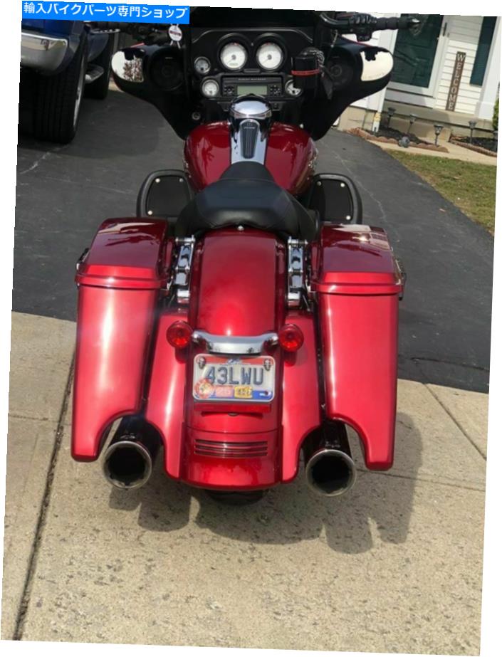 Rear Fender 09-13ハーレーストリートロードグライドのための緋色の赤い伸縮された後部フェンダーの延長 Scarlet Red Stretched Rear Fender Extension For 09-13 Harley Street Road Glide【並行輸入品】|Us Custom Parts Shop USDM