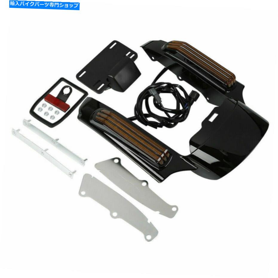 Rear Fender LEDライトリアフェンダーFasciaセットフィットFLHR FLHT FLHT FLHX 2014-2020 LED Light Rear Fender Fascia Set Fit For Harley Touring FLHR FLHT FLHX 2014-2020【並行輸入品】