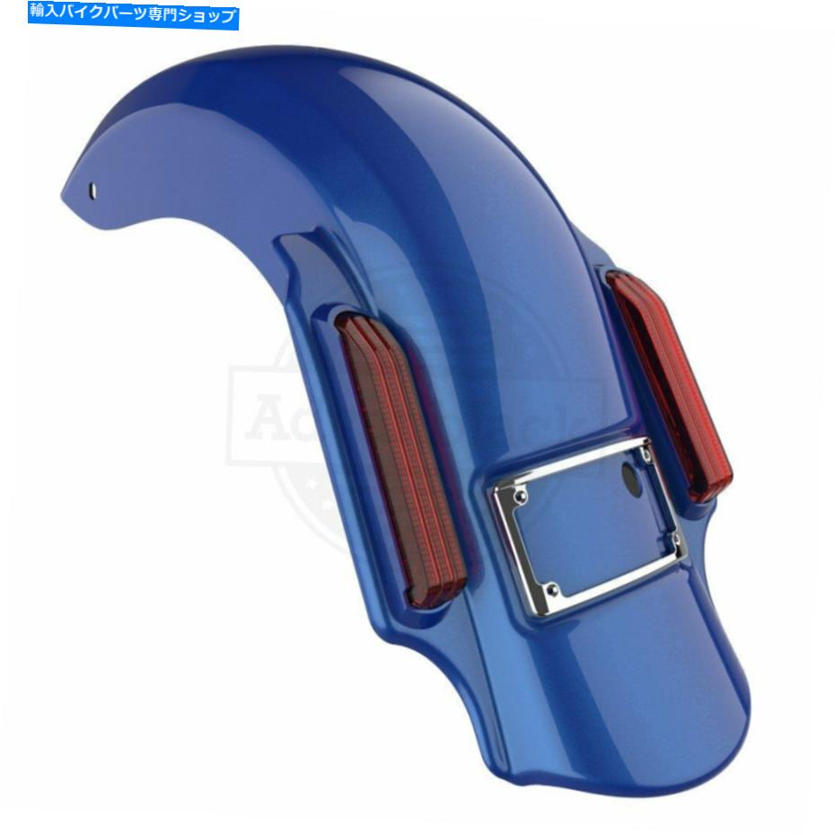 Rear Fender 2014+ハーレーツーリングのための青い最大支配者が拡張されたリアフェンダーを伸ばした Blue Max Dominator Stretched Extended Rear Fender For 2014+ Harley Touring【並行輸入品】