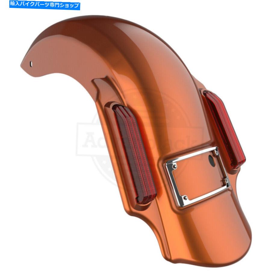 Rear Fender 焦げたオレンジドミネーターストレッチ14+ハーレーツーリングのための拡張リアフェンダー Scorched Orange Dominator Stretched Extended Rear Fender For 14+ Harley Touring【並行輸入品】