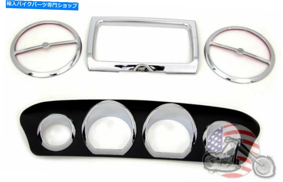 Inner Fairing クロムインナーフェアリングトリムゲージスクリーンカバーキットハーレーバットウィング14-2016ツーリング Chrome Inner Fairing Trim Gauge Screen Cover Kit Harley Batwing 14-2016 Touring【並行輸入品】