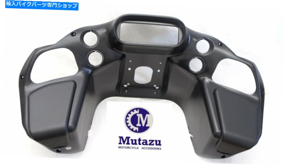 Inner Fairing ハーレーロードグライド1998-2013用ムルズインナーマットブラックフロントフェアリングW /グローブ Mutazu Inner Matte Black Front Fairing w/ glove for Harley Road Glide 1998-2013【並行輸入品】