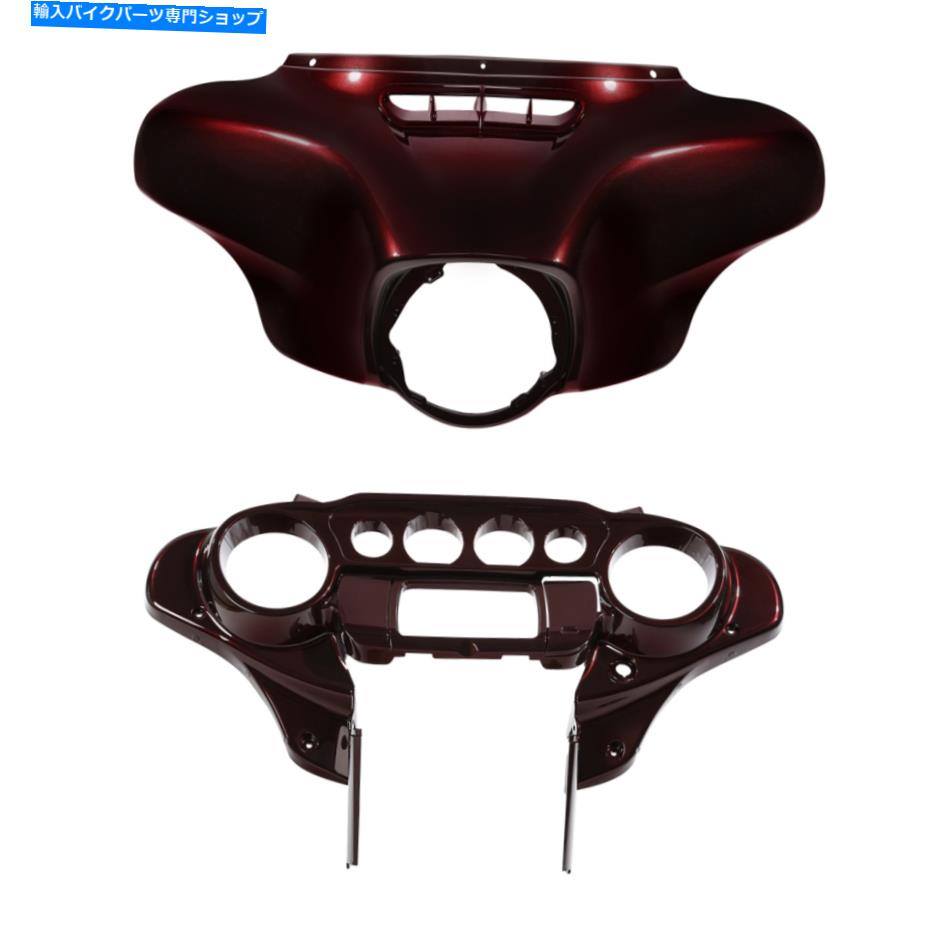 Inner Fairing ハーレーCVOストリートグライド14-21ツイストチェリーのためのバットウィングインナーアウターフェアリングフィット Batwing Inner Outer Fairing Fit For Harley CVO Street Glide 14-21 Twisted Cherry【並行輸入品】