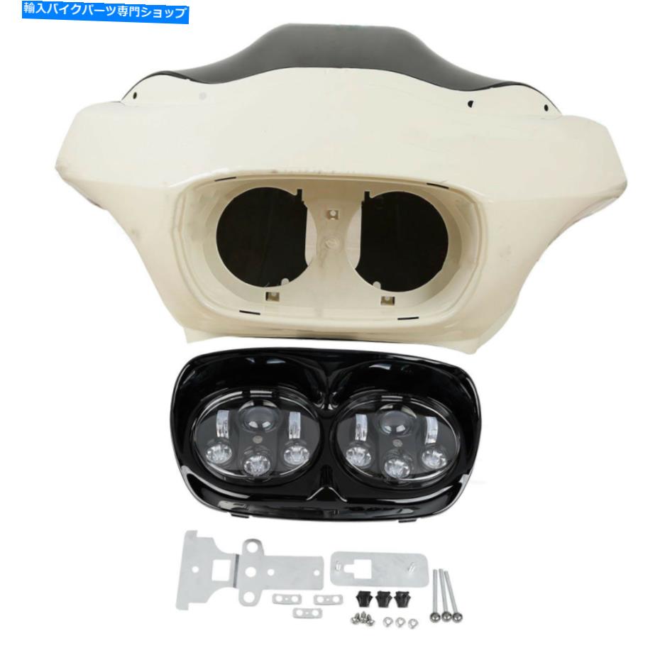 Inner Fairing インナーアウターフェアリング＆LEDヘッドライトフィットハーレーツーリングFLTR 1998-2013 12米国 Inner Outer Fairings & LED Headlight Fit For Harley Touring FLTR 1998-2013 12 US【並行輸入品】