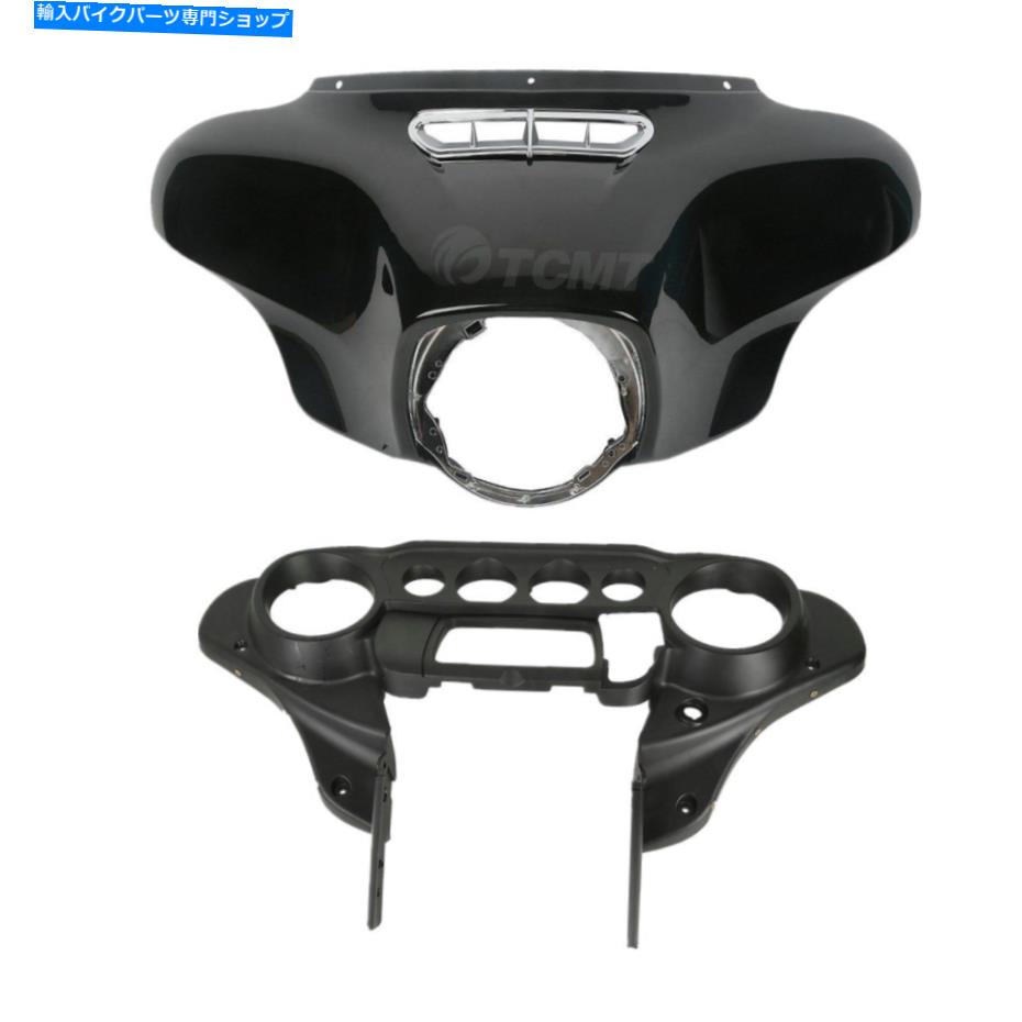 Inner Fairing Harley CVO Electra Tri Glide 2014-2020のためのフロントバットウィングインナー＆アウターフェアリング Front Batwing Inner & Outer Fairings For Harley CVO Electra Tri Glide 2014-2020【並行輸入品】