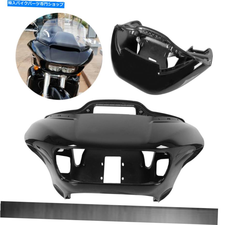 Inner Fairing ハーレーロードグライドFltrx CVO 2015-2020のための鮮やかなブラックABSインナーまたはアウターフェアリング Vivid Black ABS Inner or Outer Fairing For Harley Road Glide FLTRX CVO 2015-2020【並行輸入品】