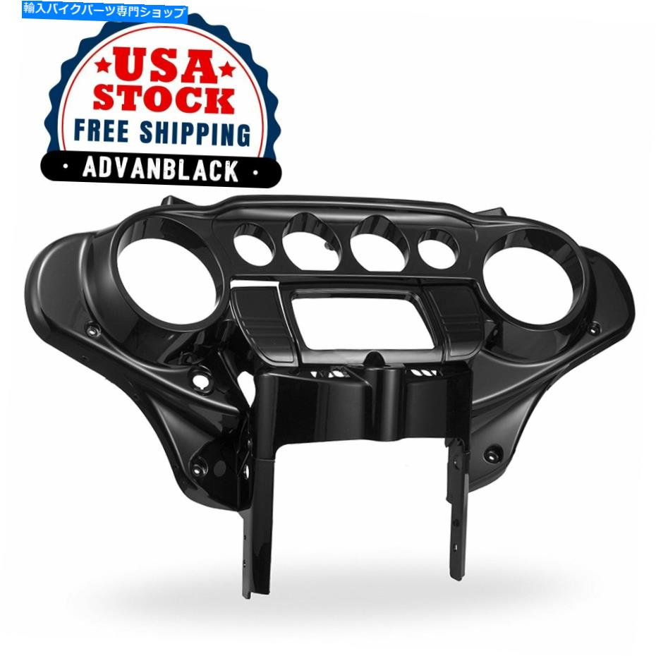 Inner Fairing 鮮やかなブラックバットウィングインナースピードメーターカウルフェアリングキャップは2014+ハーリーフィット Vivid Black Batwing Inner Speedometer Cowl Fairing Cap Fits 2014+ Harley【並行輸入品】 64,615円
