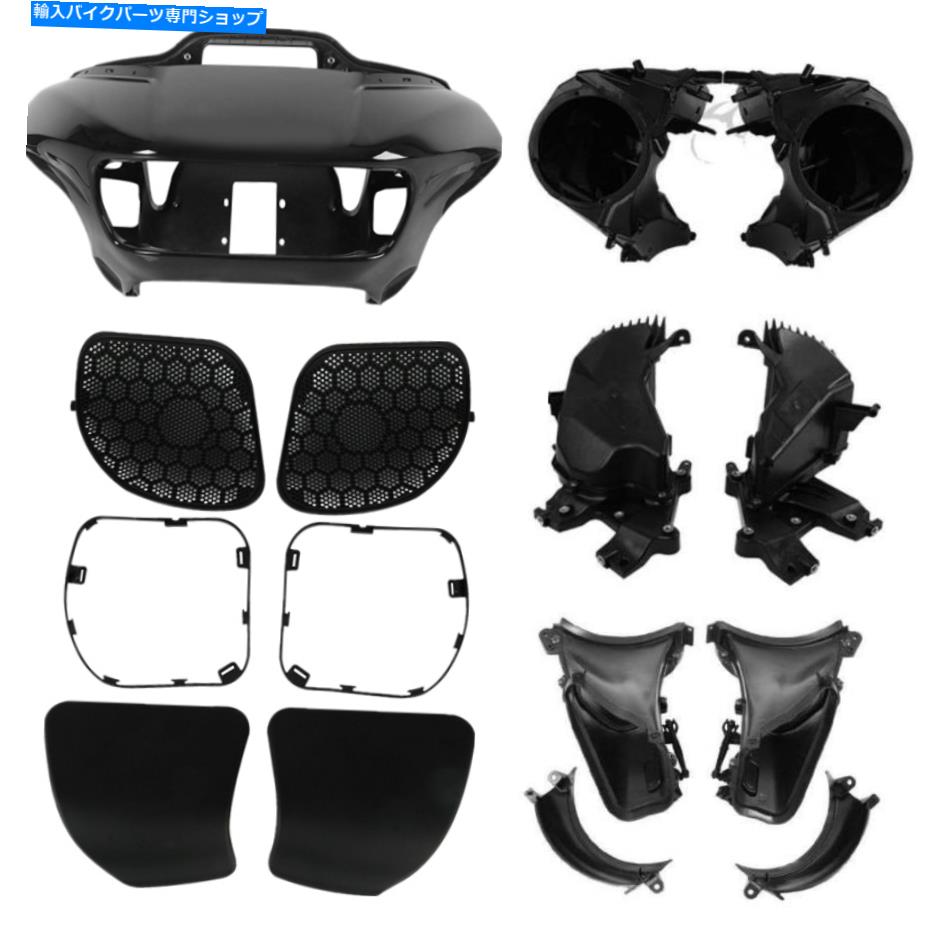 Inner Fairing ヘッドライトフェアリングスピーカーグリルグローブボックスエアダクトフィットハーレーロードグライド15+ Headlight Fairing Speaker Grill Glove Box Air Duct Fit For Harley Road Glide 15+【並行輸入品】