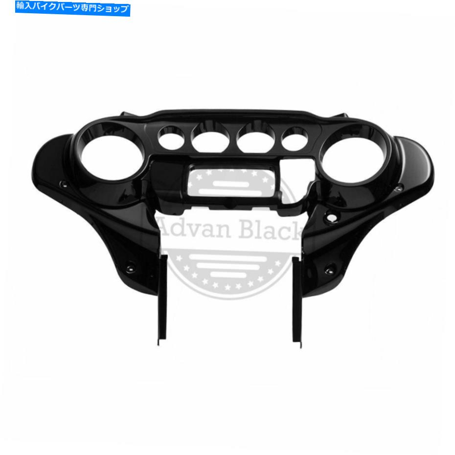 Inner Fairing バットウィングインナースピードメーターカウルフェアリングビビッドブラックハーリーHDツーリング14-2019 Batwing Inner Speedometer Cowl Fairing Vivid Black For Harley HD Touring 14-2019【並行輸入品】