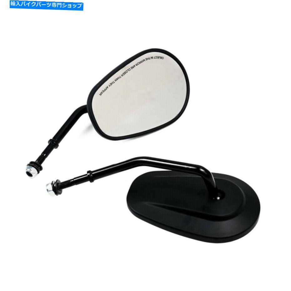 Mirror ブラックリアビューミラーフィットハーレーダビッドソンツーリングロードキングエレクトラグライド＃ Black Rear View Mirrors Fit For Harley Davidson Touring Road King Electra Glide#【並行輸入品】
