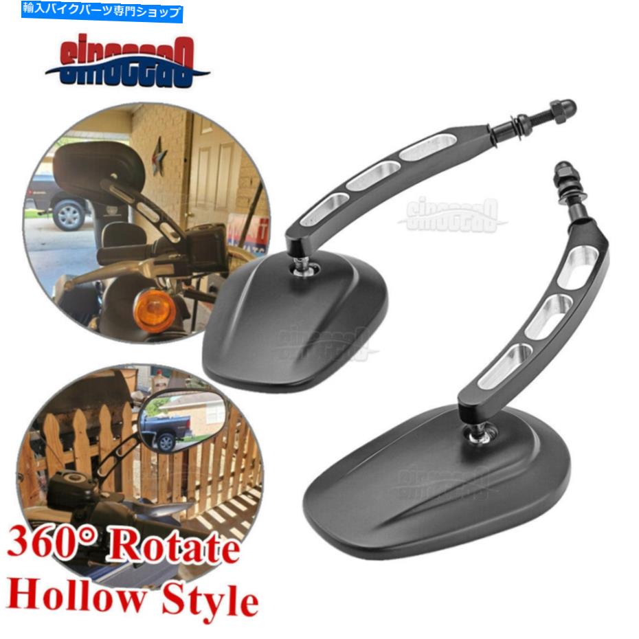 Mirror Harley Dyna Softail SportsterツーリングのためのCNC 8mm背面図サイドミラー CNC 8mm Rear View Side Mirrors For For Harley Dyna Softail Sportster Touring【並行輸入品】