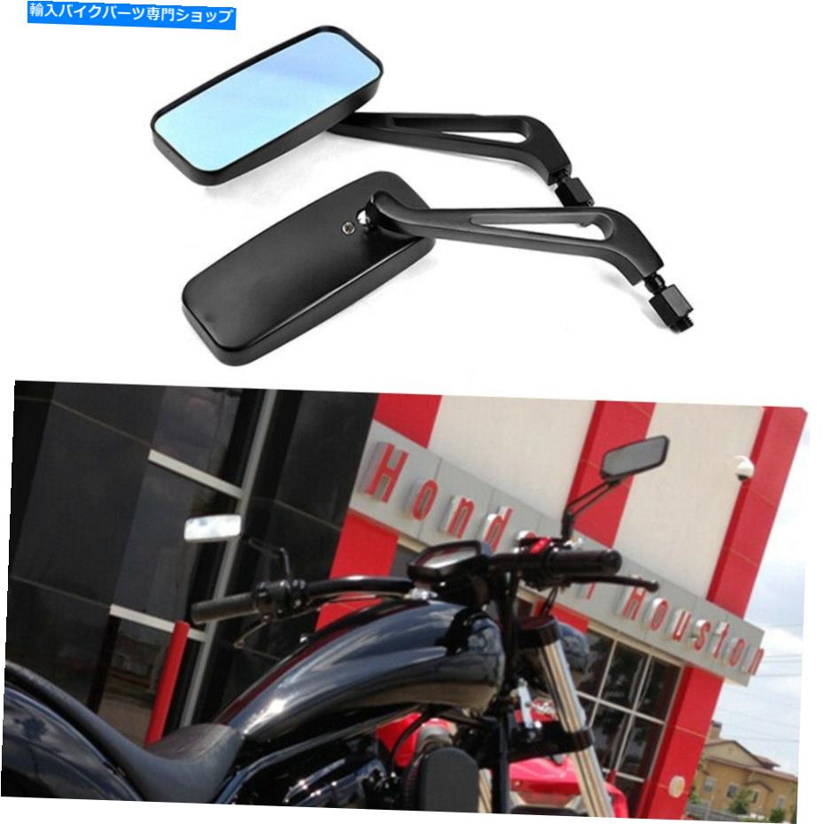 Mirror 勝利ハンマー/高ボール/ベガスのための黒い長方形のオートバイのサイドミラー Black Rectangle Motorcycle Side Mirrors For Victory Hammer / High Ball / Vegas【並行輸入品】