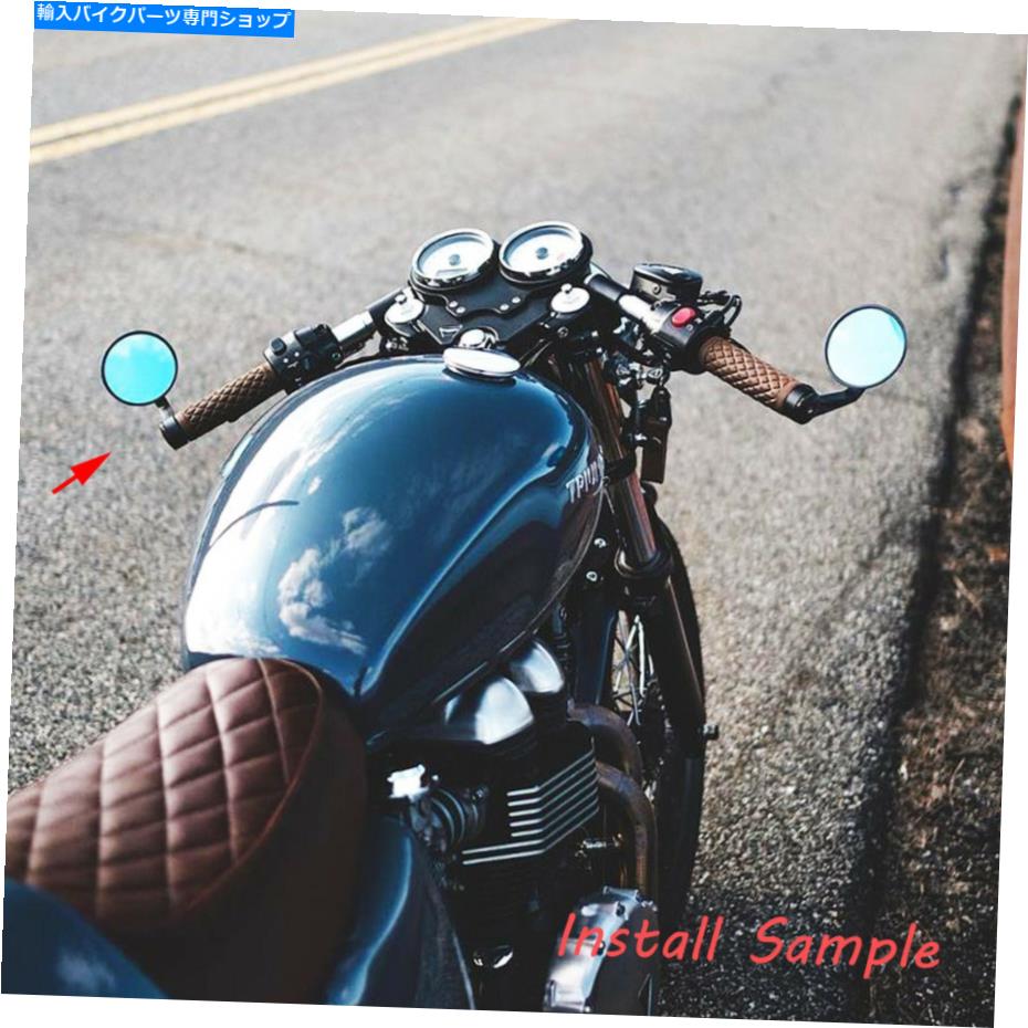 Mirror ユニバーサルバーエンドミラーカフェレーサーホンダのためのオートバイハンドルバーミラーフィット Universal Bar End Mirrors Motorcycle Handlebar Mirror Fit For Cafe Racer Honda【並行輸入品】