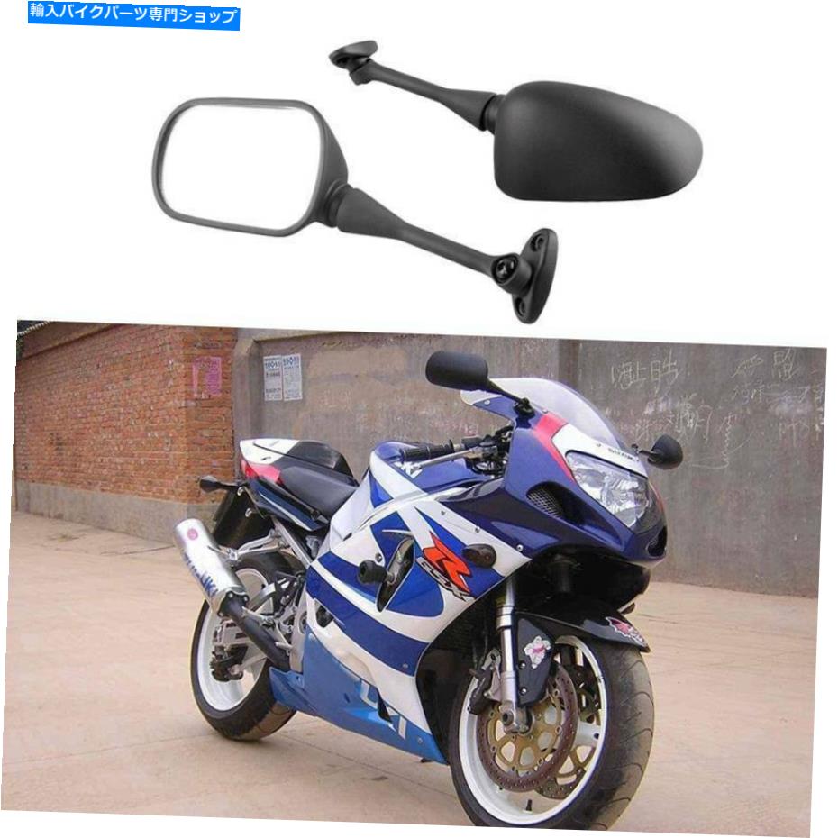 Mirror 鈴木GSXR600 GSXR750のためのペアブラックオートバイスポーツバイクのバックビューサイドミラー Pair Black Motorcycle Sportbike Rearview Side Mirrors For Suzuki GSXR600 GSXR750【並行輸入品】 26,332円
