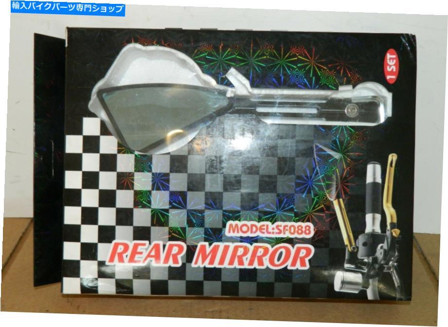 Mirror ビレットミラーセットドゥカティモンスターストリートファイターSBKスズキヤマハホンダSF088 Billet Mirror Set Ducati Monster Streetfighter SBK Suzuki Yamaha Honda SF088【並行輸入品】