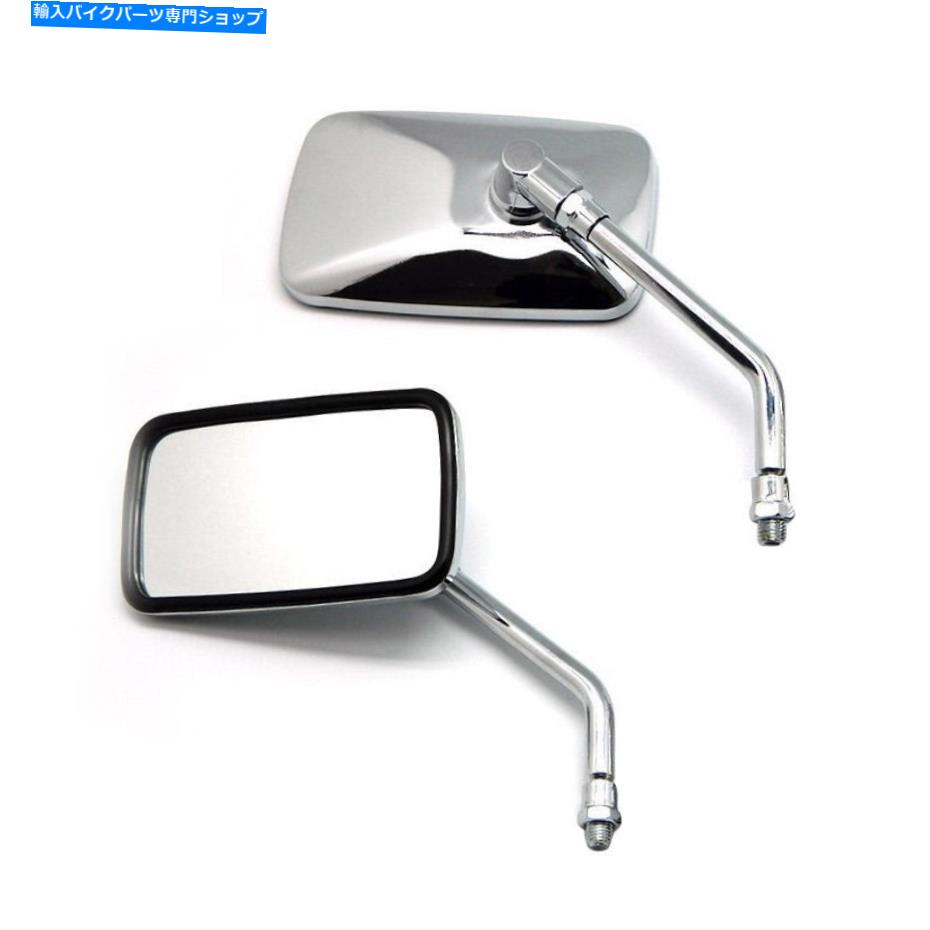 Mirror スズキBoulevard Intruder M50 M90 M95 C50 C90用クローム長方形サイドミラー Chrome Rectangle Side Mirrors For Suzuki Boulevard Intruder M50 M90 M95 C50 C90【並行輸入品】