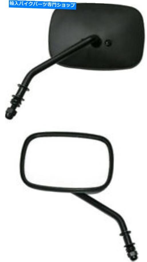 Mirror ハードドライブミラーショートステムマットブラック左赤色270531 Harddrive Mirror Short Stem Matte Black Left 270531【並行輸入品】