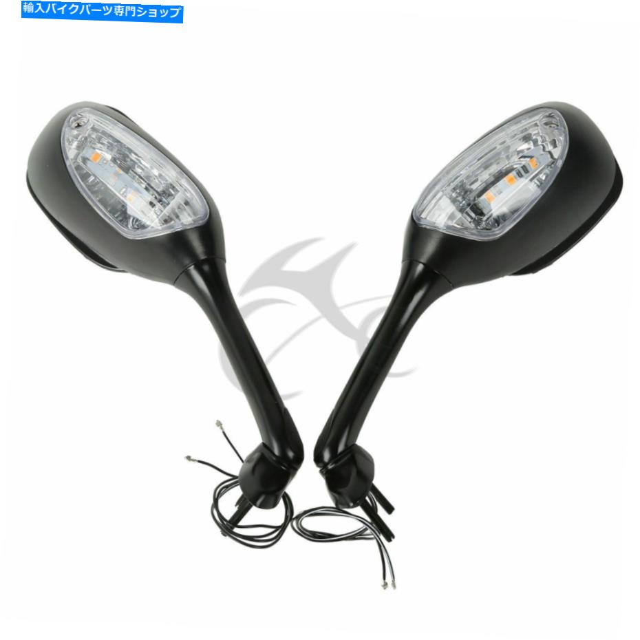 Mirror スズキGSXR1000 GSXR600 GSXR750のためのターン信号LEDリアビューミラー Turn Signal LED Rear View Mirrors For Suzuki GSXR1000 GSXR600 GSXR750【並行輸入品】