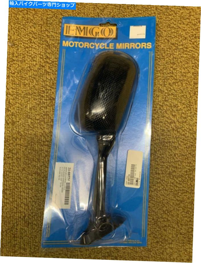 Mirror 鈴木のためのカーボン左側の交換鏡のためのEMGO 20-69774 Emgo 20-69774 Carbon Left Side Replacement Mirror for Suzuki【並行輸入品】