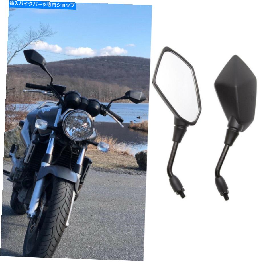 Mirror ホンダCB900F 919スーパースポーツCB750 WY用オートバイリアビューサイドミラーブラック Motorcycle Rearview Side Mirrors Black for Honda CB900F 919 Super Sport CB750 WY【並行輸入品】